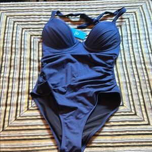 NWT Cupshe Women's Blue One-Piece Swimsuit